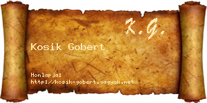 Kosik Gobert névjegykártya